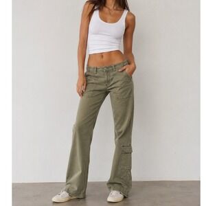 Vintage Y2K Abercrombie & Fitch 5201-AF Cargo Pants Green Distressed Utility Sz8